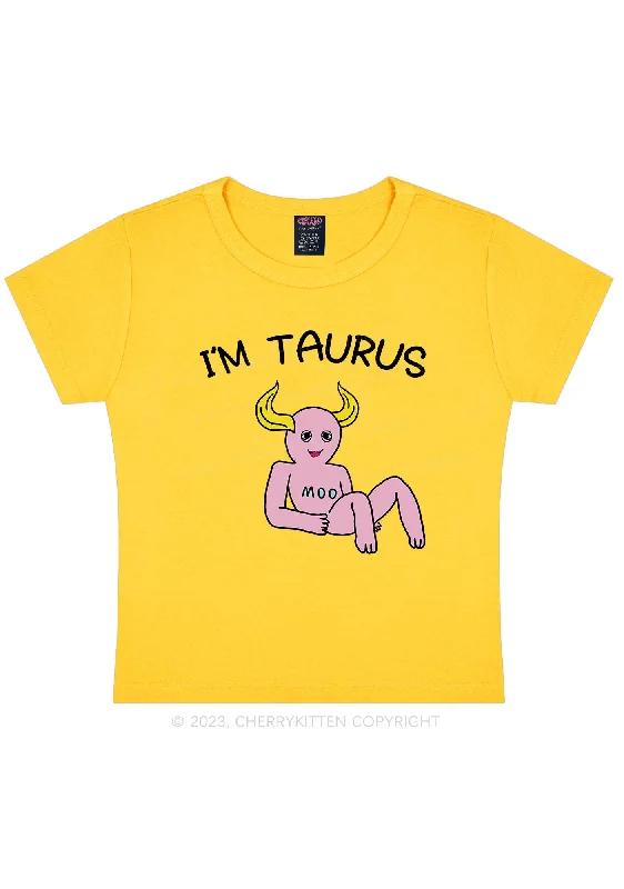 I'm Taurus Y2K Baby Tee Cherrykitten