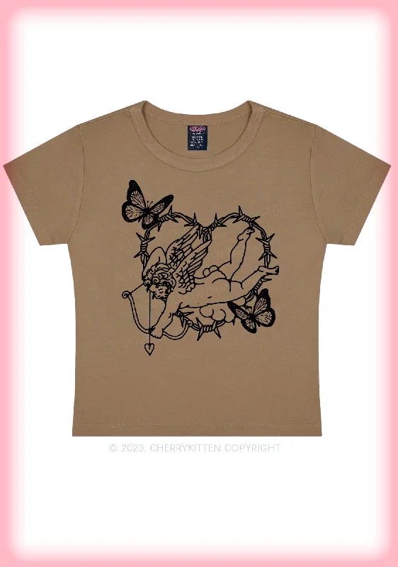 Butterfly Cupid Valentine's Day Y2K Baby Tee Cherrykitten