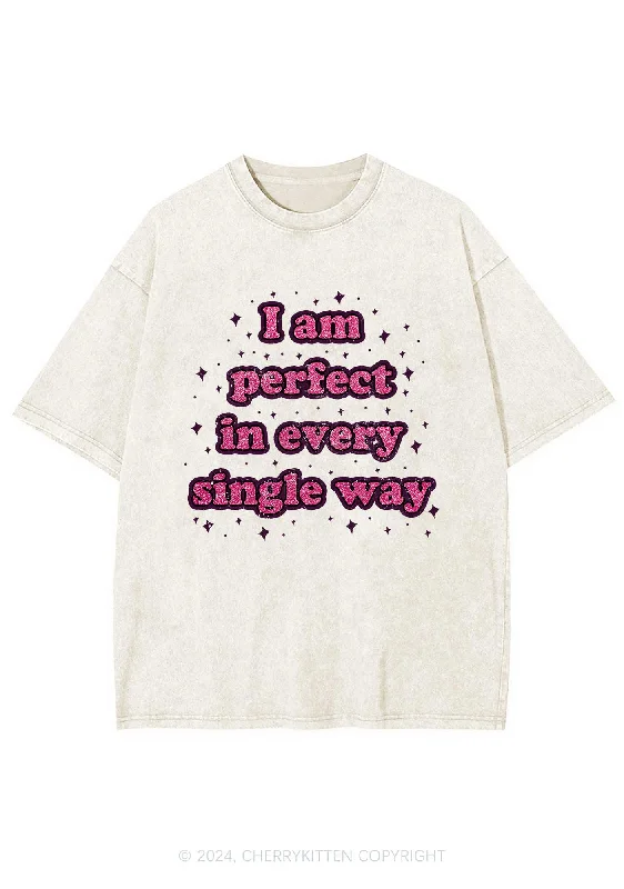 I'm Perfect In Every Single Way Y2K Washed Tee Cherrykitten