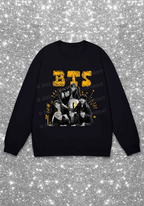 Graffiti Bangtan Kpop Y2K Sweatshirt Cherrykitten