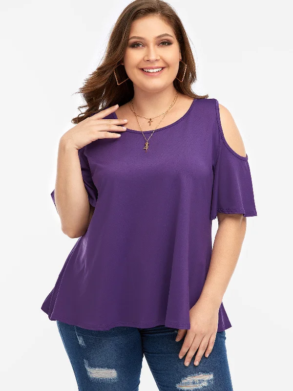 OEM ODM Plus Size Round Neck Plain Short Sleeve Tops