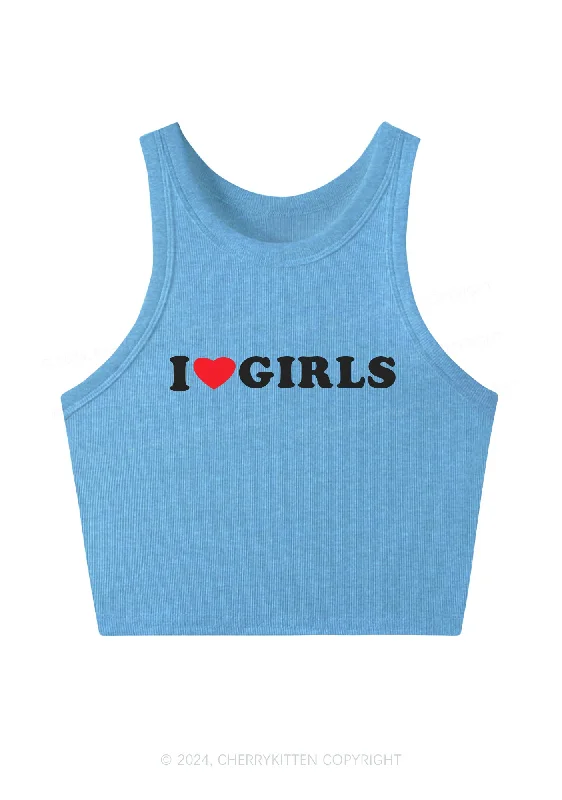 I Love Girls Y2K Crop Tank Top Cherrykitten