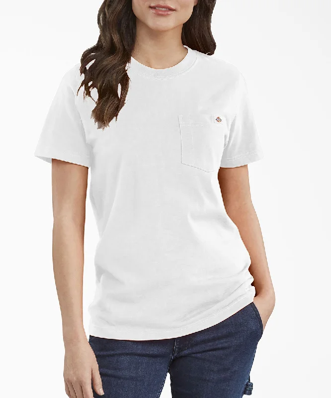 Dickies Women's Short Sleeve Heavyweight Pocket T-Shirt - White