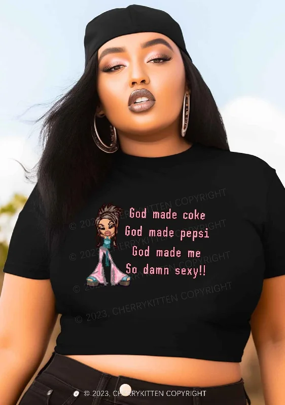 Curvy God Made Me So Sxxy Y2K Baby Tee Cherrykitten