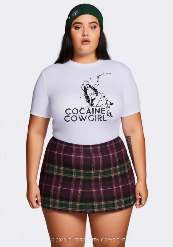 Curvy Cola Cowgirl Y2K Baby Tee Cherrykitten