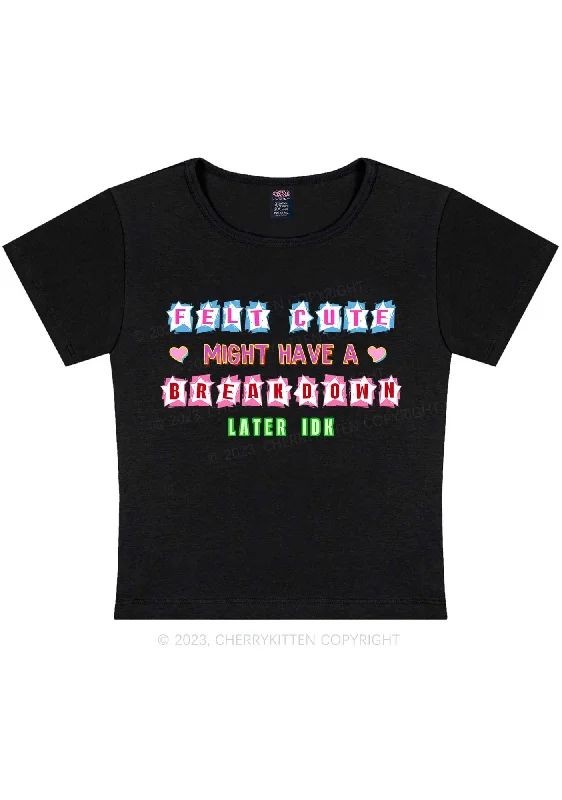 Might Breakdown Y2K Baby Tee Cherrykitten