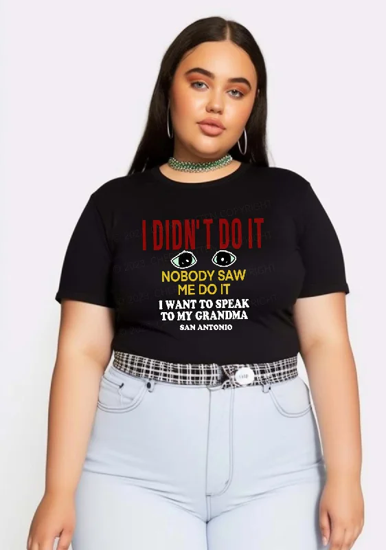 Curvy I Didn't Do It Y2K Baby Tee Cherrykitten