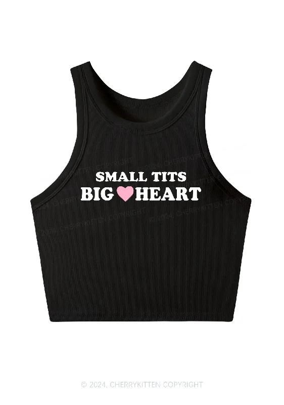 Small But Big Heart Y2K Crop Tank Top Cherrykitten