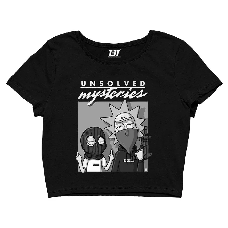 Rick and Morty Crop Top - Unsolved Mysteries