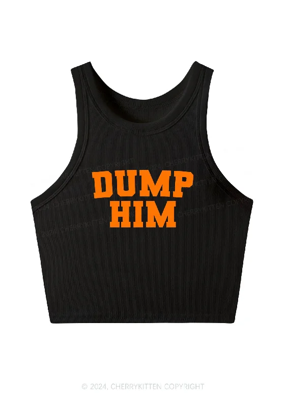 Dump Him Y2K Crop Tank Top Cherrykitten