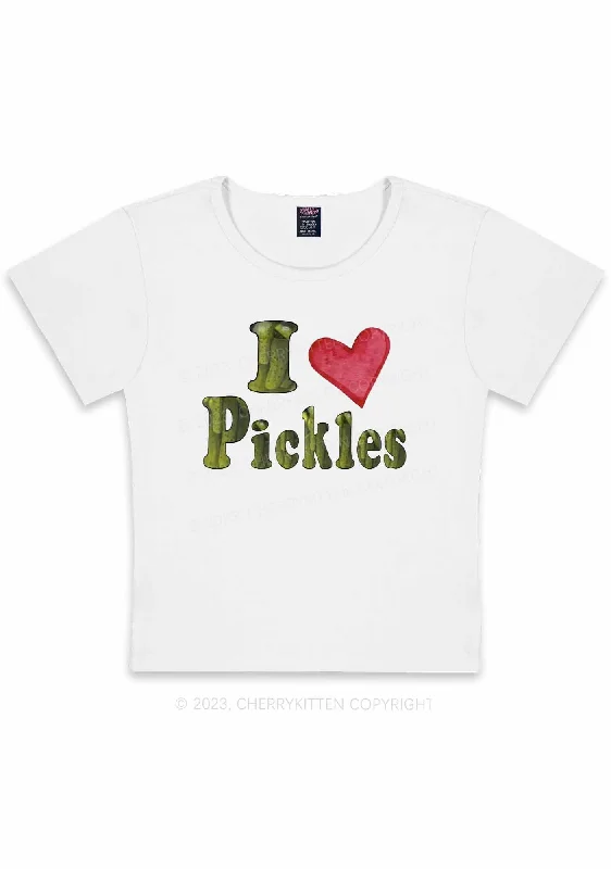 I Love Pickles Y2K Baby Tee Cherrykitten