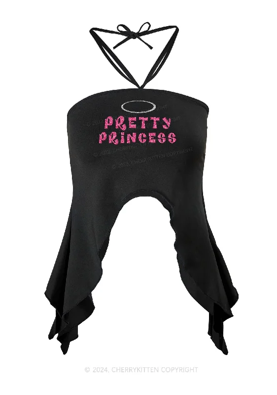 Pretty Princess Y2K Halter Top Cherrykitten