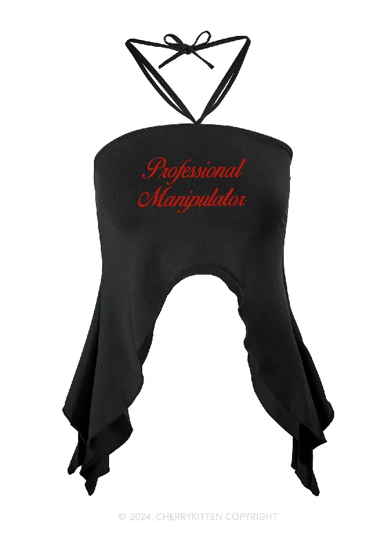 Professional Manipulator Y2K Halter Top Cherrykitten