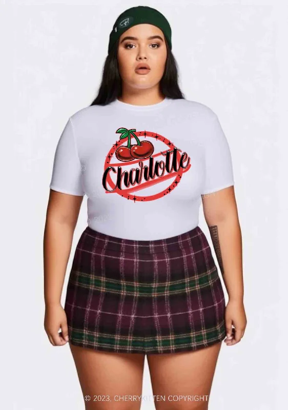 Curvy Charlotte Cherry Y2K Baby Tee Cherrykitten