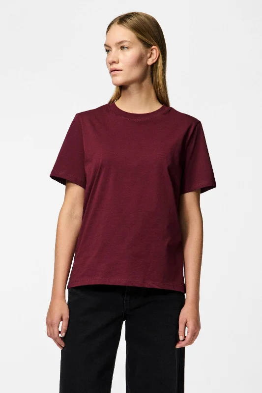 Pieces - Pcria Ss Solid Tee - 4551302 Tawny Port