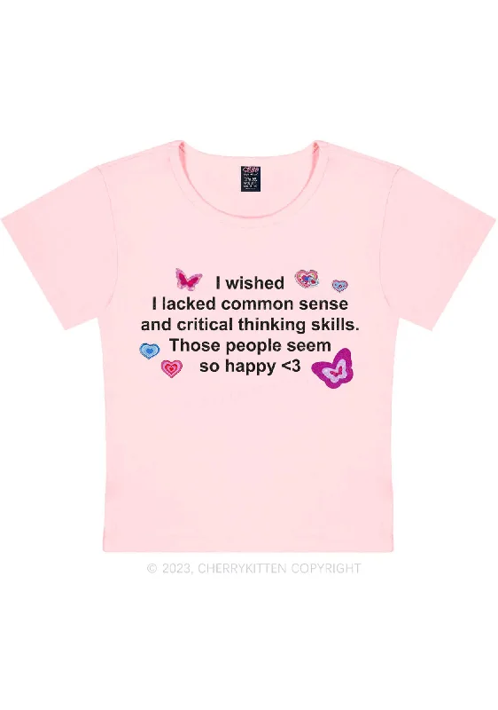 Lacked Critical Thinking Skills Y2K Baby Tee Cherrykitten