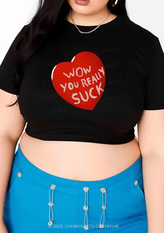 Curvy Wow You Really Y2K Baby Tee Cherrykitten