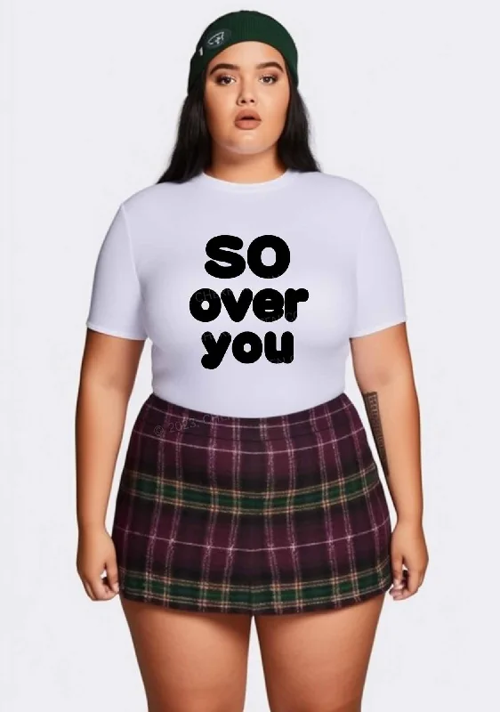 Curvy So Over You Y2K Baby Tee Cherrykitten