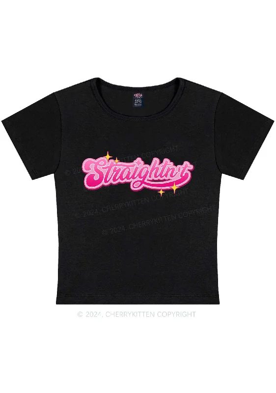 Straightn't Y2K Baby Tee Cherrykitten