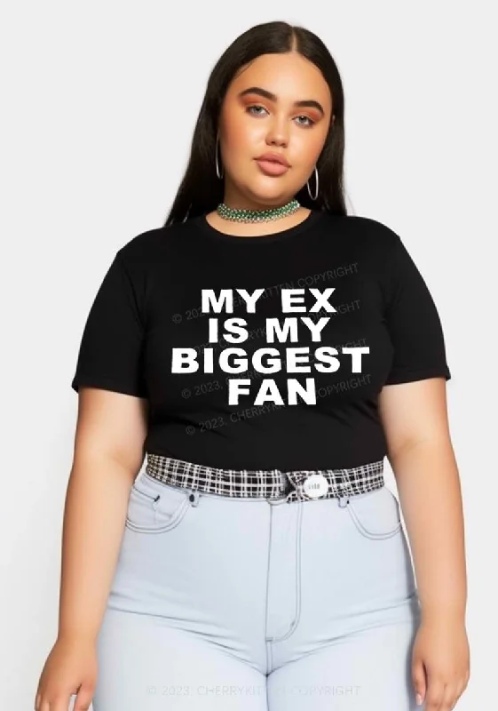 Curvy My Ex Is My Biggest Fan Y2K Baby Tee Cherrykitten