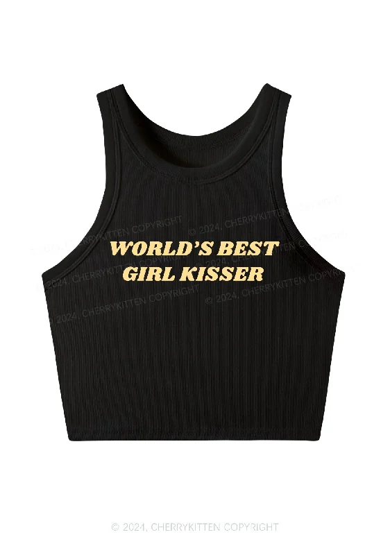 Best Girl Kisser Y2K Crop Tank Top Cherrykitten