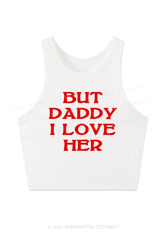 But Daddy I Love Her Y2K Crop Tank Top Cherrykitten