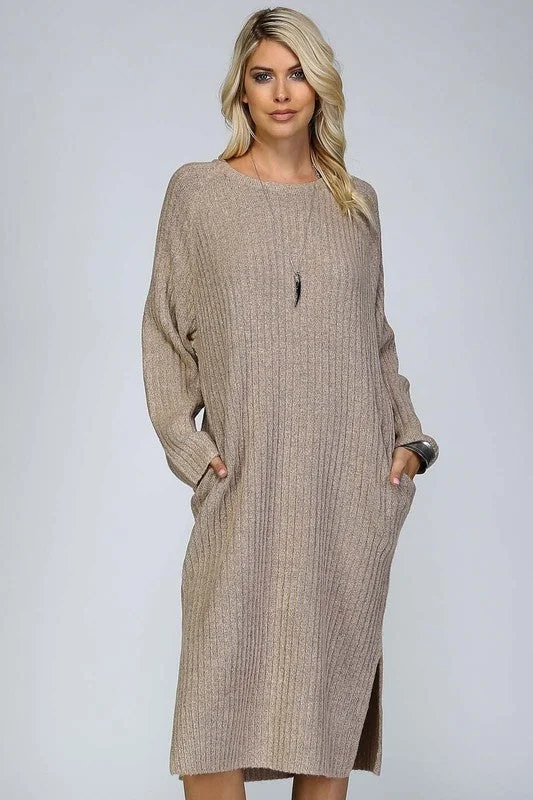 Chunky Ribbed Sweater Dress