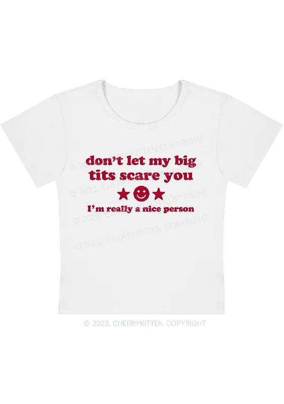 Don't Let My Big Txts Scare You Y2K Baby Tee Cherrykitten