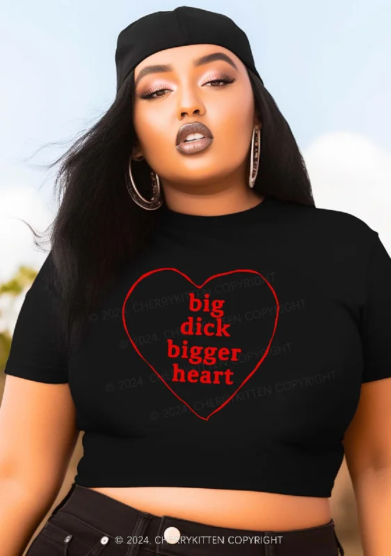 Curvy Big Dxxk Bigger Heart Y2K Baby Tee Cherrykitten