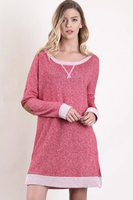 Cutout Detail Loose Fit Sweater Dress