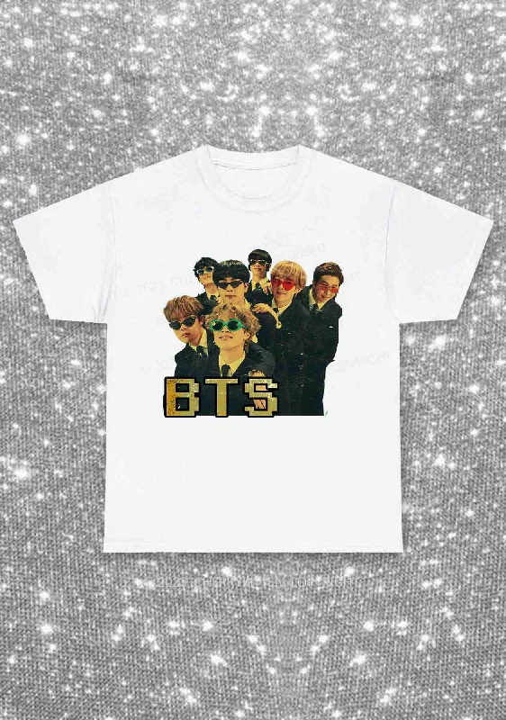 Vintage Bangtan Boys Kpop Y2K Chunky Shirt Cherrykitten