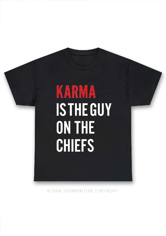 Karma On The Chiefs Y2K Chunky Shirt Cherrykitten