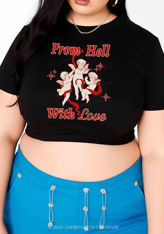 Curvy Cupids From Hell Y2K Baby Tee Cherrykitten