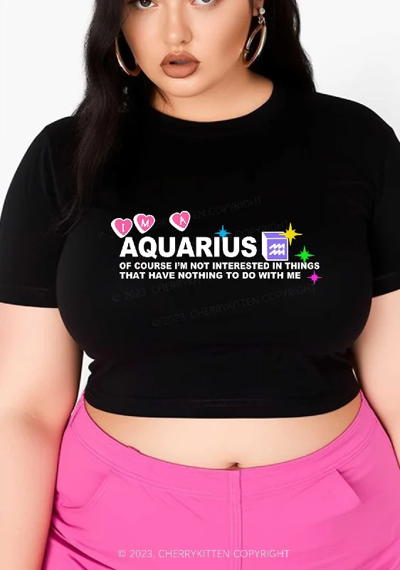 Curvy I'm A Aquarius Y2K Baby Tee Cherrykitten