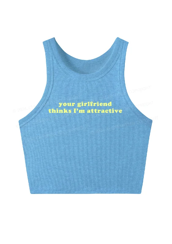 I'm Attractive Y2K Crop Tank Top Cherrykitten