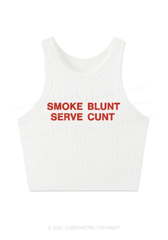 Smoke Blunt Y2K Crop Tank Top Cherrykitten