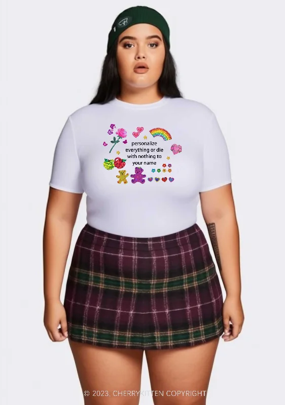 Curvy Everything Or Die Y2K Baby Tee Cherrykitten