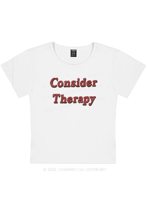 Consider Therapy Y2K Baby Tee Cherrykitten