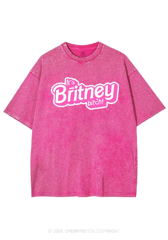 It's Britney Bixch Y2K Washed Tee Cherrykitten