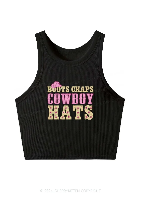 Cowboy Hats Y2K Crop Tank Top Cherrykitten