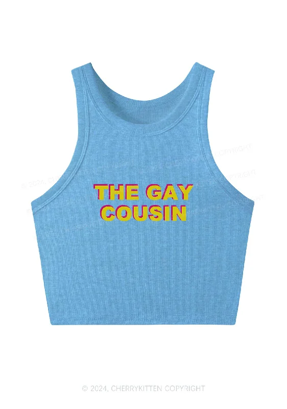 The Gay Cousin Y2K Crop Tank Top Cherrykitten