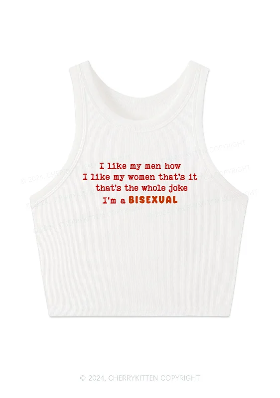 I'm A Bisexual Y2K Crop Tank Top Cherrykitten