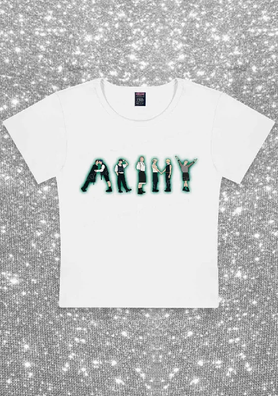 Bangtan Boys Kpop Y2K Baby Tee Cherrykitten