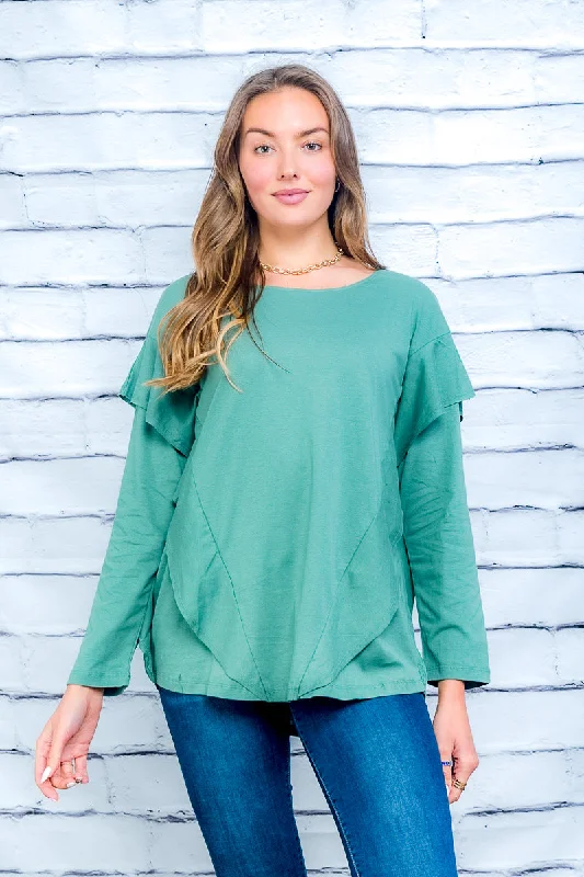 Round Neck Long Sleeve Top (T2031-KL)