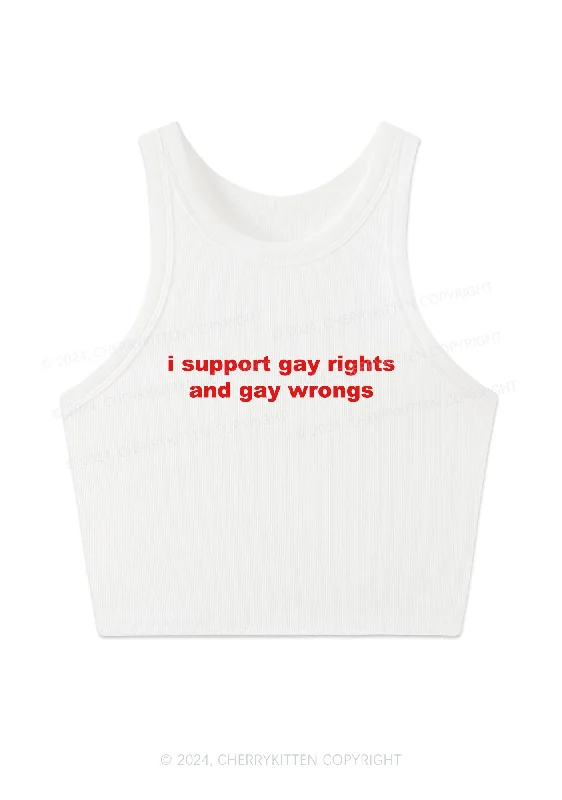 Support Gay Rights Y2K Crop Tank Top Cherrykitten