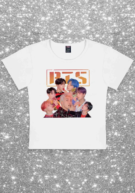 Fruit Bangtan Kpop Y2K Baby Tee Cherrykitten