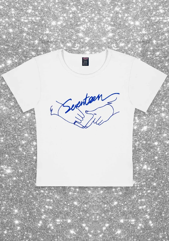 Hand Gesture Svt Kpop Y2K Baby Tee Cherrykitten