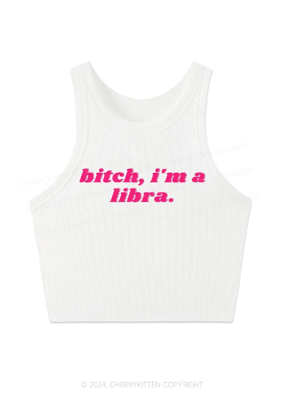 Bxtch I'm A Custom Zodiac Y2K Crop Tank Top Cherrykitten