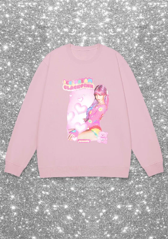 Pink Ice Cream Kpop Y2K Sweatshirt Cherrykitten