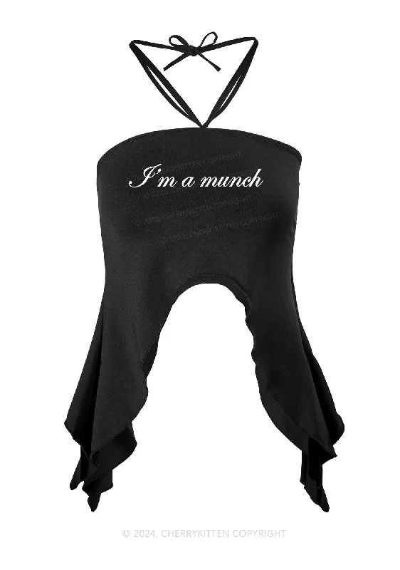 I'm A Munch Y2K Halter Top Cherrykitten